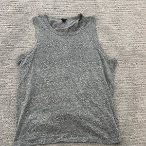 J Crew Women’s vintage knot-back Gray Sleeveless Crewneck Tank Top Sz L